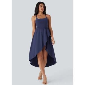 HALARA Navy Blue Midi Dress